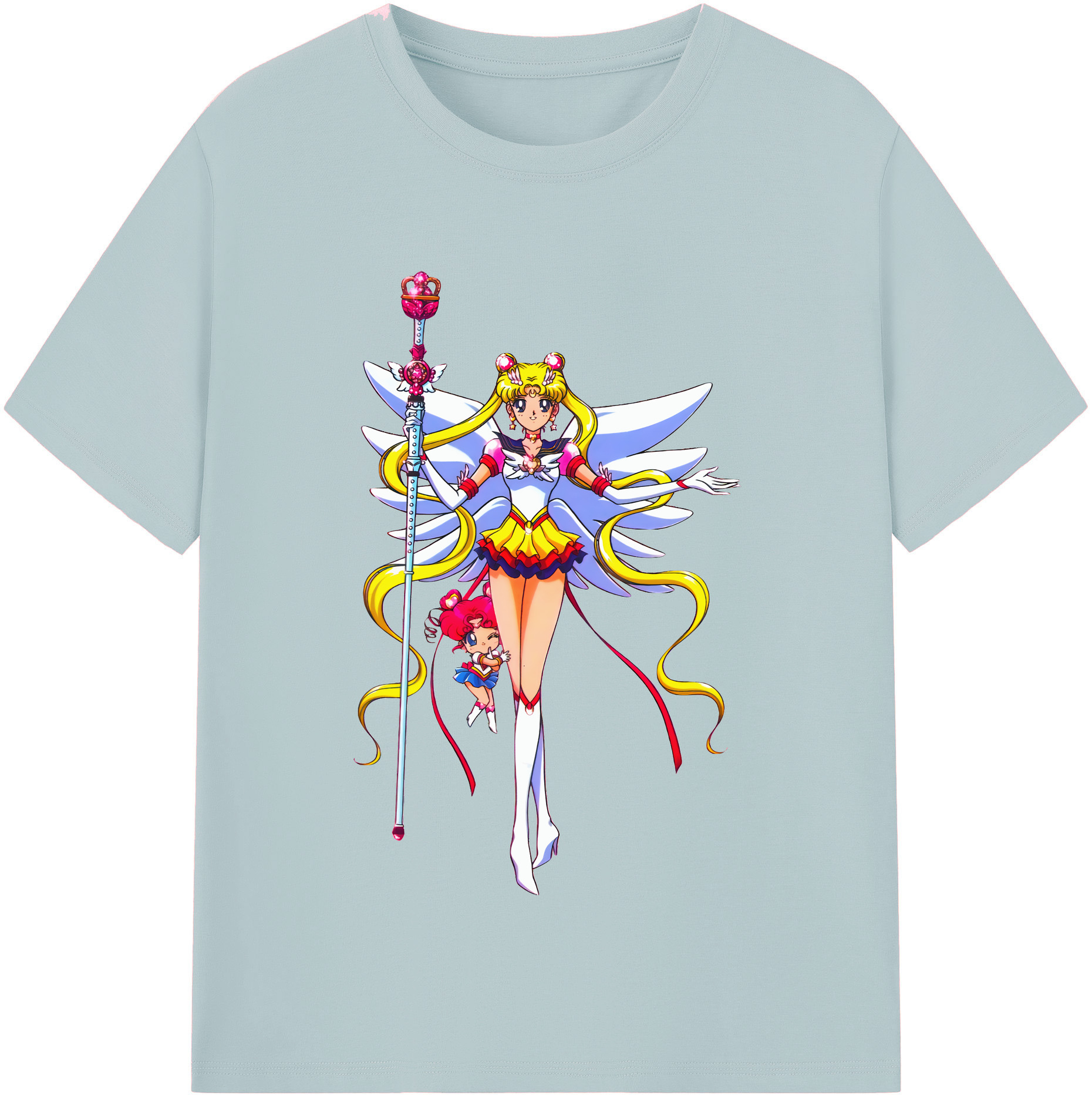 （画像用） 美少女戦士セーラームーン 月野 うさぎ つきの うさぎ Sailor Moon Tsukino Usagi 綿100％半袖Tシャツ（フロントプリント）